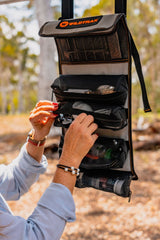 Medium Canvas Utility Roll, Hangable Camping Storage Organise for Toiletries, Kitchen Utensils, Tools & More - 400GSM Ripstop Canvas 60x24cm