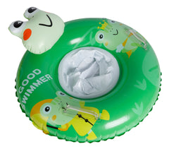 Kids Inflatable Frog Swim Ring with Seat 56cm - Ages 1-2yrs