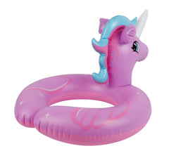 Inflatable Pink Unicorn Split Swim Ring 51cm - Ages 3+