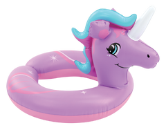 Inflatable Pink Unicorn Split Swim Ring 51cm - Ages 3+