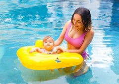 Inflatable Baby Seat Float STEP A (0-1yrs) Back Support, Australian Standards, Safely Introduce Baby to Water