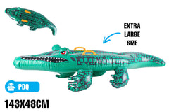 Large Inflatable Crocodile with Handles 143x48cm Age6+
