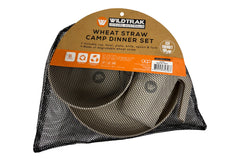 6pc 1 Person Wheat Straw Dinner Set - Beige or Blue