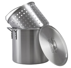 Aluminium Crab Cooker Stock Pot 40L with Basket, Handles, Lid and Strainer