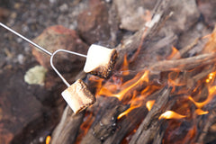 Twin Prong Extendable Campfire Fork with Handle 86cm - Cook Snags and Marshmallows