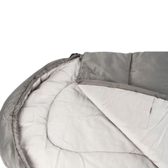 Gibb Hooded Sleeping Bag, 10-15°C, Breathable Lining, Auto Locking Zip, Sewn-through Construction, Sewn in Pocket, Hanging Loop (70 x 215cm)