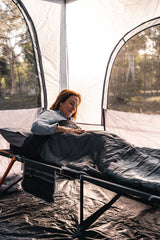 Murray Jumbo Hooded Sleeping Bag, 0-5°C, Breathable Lining, Ripstop Fabric, Auto Lock Zips, Sewn-in Storage Pocket, Hanging Loop, Storage Bag, 90x240cm