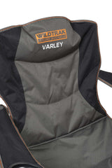 Varley Camp Chair with High-tensile Steel Frame, Cushioned Back Rest, Drink Holder, Weight Rated 136kg, Headrest Storage Pocket , Carry Bag with Shoulder Strap