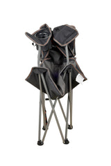 Varley Camp Chair with High-tensile Steel Frame, Cushioned Back Rest, Drink Holder, Weight Rated 136kg, Headrest Storage Pocket , Carry Bag with Shoulder Strap