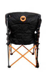 Nannup Deluxe Foldable Camp Chair, Cushioned Adjustable Lumbar Support, Wine Glass Holder, Media Storage Pocket, Zippered Storage Pocket for Carry Bag with Shoulder Strap, Weight Rated 200kg Camping and Events