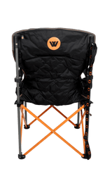 Nannup Deluxe Foldable Camp Chair, Cushioned Adjustable Lumbar Support, Wine Glass Holder, Media Storage Pocket, Zippered Storage Pocket for Carry Bag with Shoulder Strap, Weight Rated 200kg Camping and Events