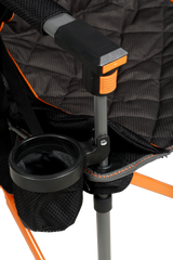 Nannup Deluxe Foldable Camp Chair, Cushioned Adjustable Lumbar Support, Wine Glass Holder, Media Storage Pocket, Zippered Storage Pocket for Carry Bag with Shoulder Strap, Weight Rated 200kg Camping and Events