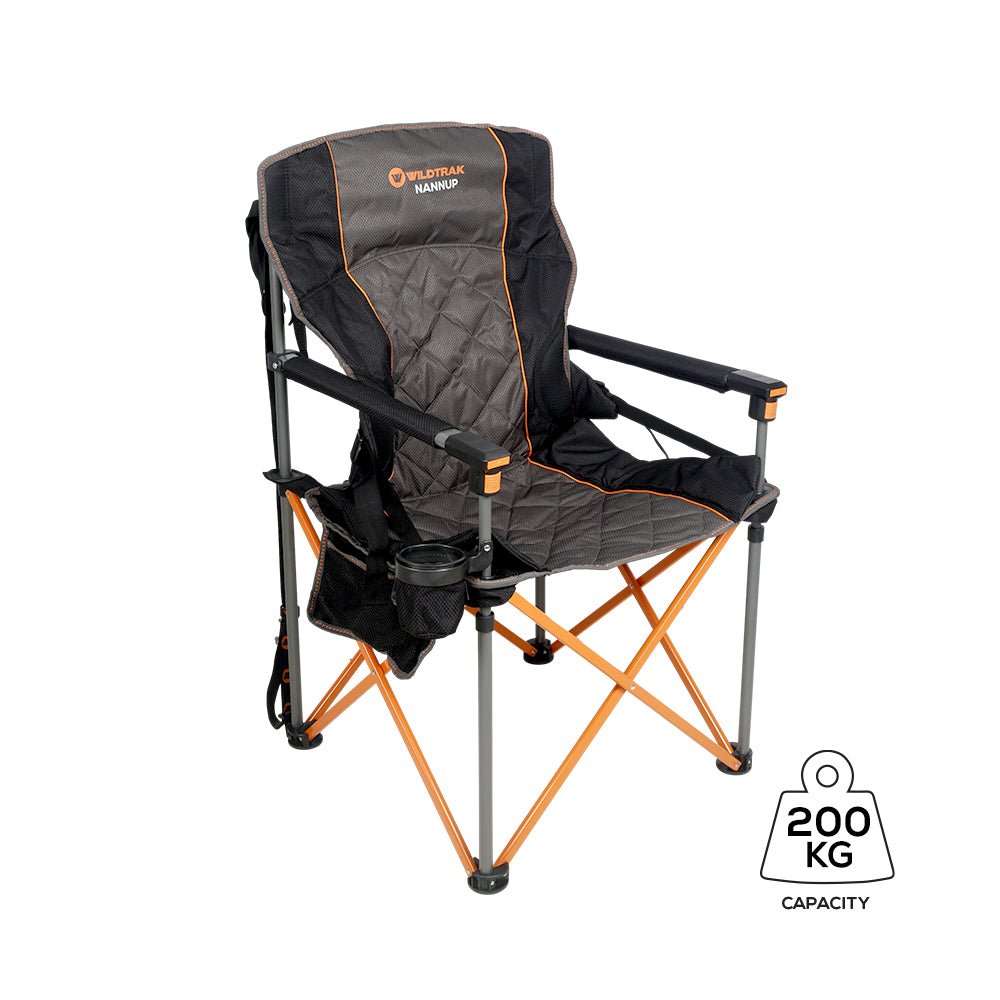 Heavy-duty camp chair with 200kg capacity-Wildtrak