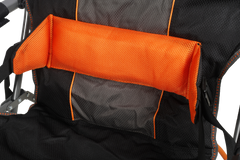 Yamba Solid Arm Camp Chair with Lumbar Support, Wine Glass Holder, Carry Bag with Shoulder Strap, Weight Rated 200kg Camping and Events