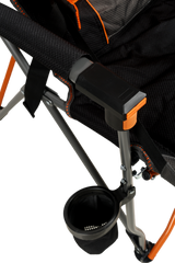 Yamba Solid Arm Camp Chair with Lumbar Support, Wine Glass Holder, Carry Bag with Shoulder Strap, Weight Rated 200kg Camping and Events