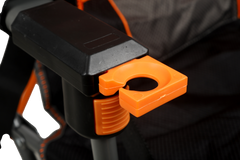 Yamba Solid Arm Camp Chair with Lumbar Support, Wine Glass Holder, Carry Bag with Shoulder Strap, Weight Rated 200kg Camping and Events