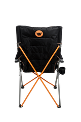 Yamba Solid Arm Camp Chair with Lumbar Support, Wine Glass Holder, Carry Bag with Shoulder Strap, Weight Rated 200kg Camping and Events