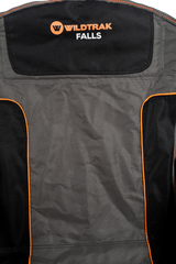 Falls Event Camp Chair, Foldable, Slight Recline, Cushioned, High Back, Drink Holder, Media Storage Pocket, Padded Arms, Low Rise, Weight Rated 135kg, Carry Bag with Shoulder Strap