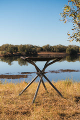 Ayr Folding Camp Stool, Compact, Lightweight, Fishing and Camp Chair, Weight Rated 120kg, Carry Bag with Shoulder Strap