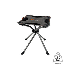 Ayr Folding Camp Stool, Compact, Lightweight, Fishing and Camp Chair, Weight Rated 120kg, Carry Bag with Shoulder Strap