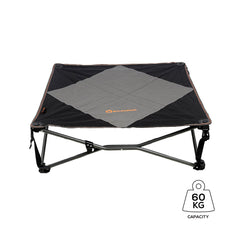 Deluxe Folding Pet Camp Bed, Removable Washable Cover, 60KG Rating