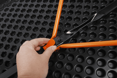 Bi-Fold Black Camp Table with Carry Handle 100x51x71cm