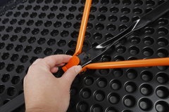 Bi-Fold Black Camp Table with Carry Handle 100x51x71cm