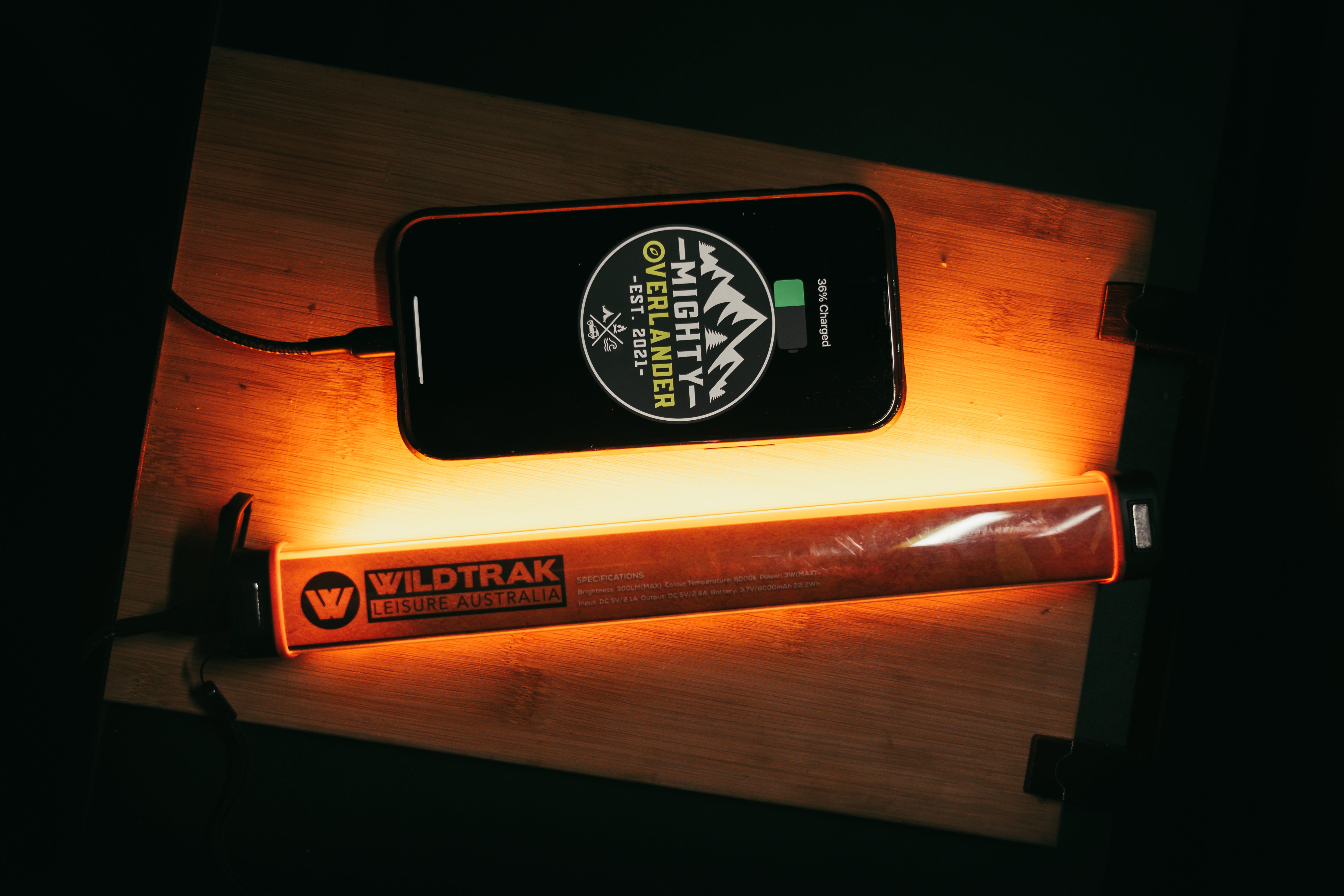 Wildtrak™ BASE 300 Rechargeable Camp Multi Light Plus Power Bank (IP65 Water Resistant, 6 Light Modes, USB-C, Magnet Mounting, Soft Case & More)
