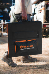 300W Folding Solar Blanket (A-Grade with ETFE Coating, Built in Stand, IP65 Waterproof & Carry Bag) for Off-Grid Living, Camping, 4WD & Caravan Adventures