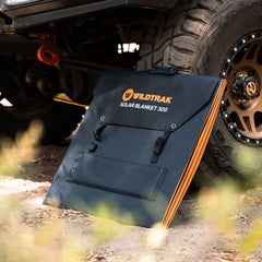 Wildtrak 300W Folding Solar Blanket A-Grade with ETFE Coating, Built in Stand, & Carry Bag