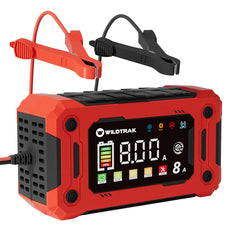 Wildtrak 12V 8A Battery Charger - Car, Boat, AGM & LiFePO₄ Compatible