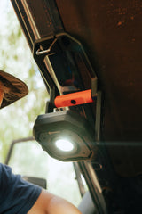 Work Floodlight, 6 Light Modes, Rechargeable, Built-in Power Bank with USB-C Charge Lead, 360 Degree Swivel Action, Wall Mount Bracket, Shock & Water Resistant