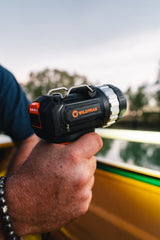 Handheld CROCHUNTER Spotlight, 1400L, 825M Reach, Variable Beam, LED, Rechargeable Camping Fishing Outdoor