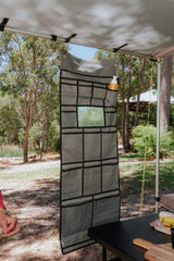 14 Pocket Car Caravan Camping Hanging Organiser with Mirror