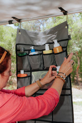 14 Pocket Car Caravan Camping Hanging Organiser with Mirror