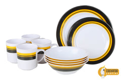 16 Piece Melamine BPA Free Camping Dinner Set