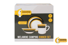 16 Piece Melamine BPA Free Camping Dinner Set