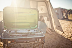 Eventemp 3 Burner Stove with Griddle, Even-Temp™ Stainless Steel Burners, PerfectFlow™ Technology, Built in Wind Guards