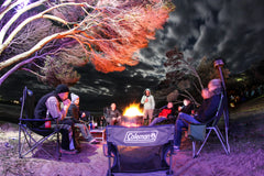 Deluxe Event Chair with Mesh Back, Padded Arms, Steel Frame, Drink Holder & Carry Bag with Strap