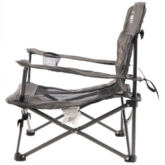 Deluxe Event Chair with Mesh Back, Padded Arms, Steel Frame, Drink Holder & Carry Bag with Strap