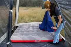 Queen Quickbed Plus Air Mattress, Heavy Duty PVC , Soft Plush Rayon Flocked Top, Double Lock Valve, 198 x 152 x 20cm