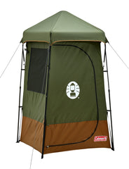 Instant Up Single Shower Ensuite Tent, Vented, Heavy Duty Floor, Storage Pockets, Silver Lined, Shower Hose Access Port