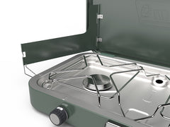 Cascade™ 222 2-Burner Camping Stove, 22000 BTUs, Portable, Easy to Clean, Improved Control, Wind Guards