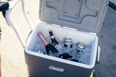 Extreme Cooler 38L Grey with Heavy Duty Wheels and Towing Handle