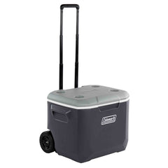 Extreme Daintree Cooler 57L Grey with Heavy Duty Wheels Retractable Towing Handle and Side Carry Handles