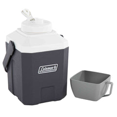 Extreme Cooler Jug 2.7L Grey with Carry Handle Drinking Cup Cap
