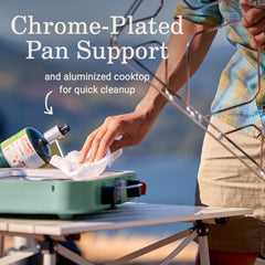 Cascade™ 222 2-Burner Camping Stove, 22000 BTUs, Portable, Easy to Clean, Improved Control, Wind Guards