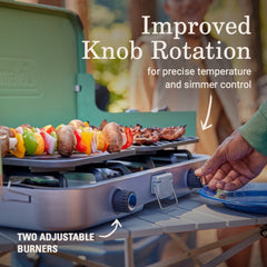 Cascade™ 3-in-1 Camping Stove, Portable, Easy to Clean, Durable, Improved Control, 24000 BTUs, Wind Guards