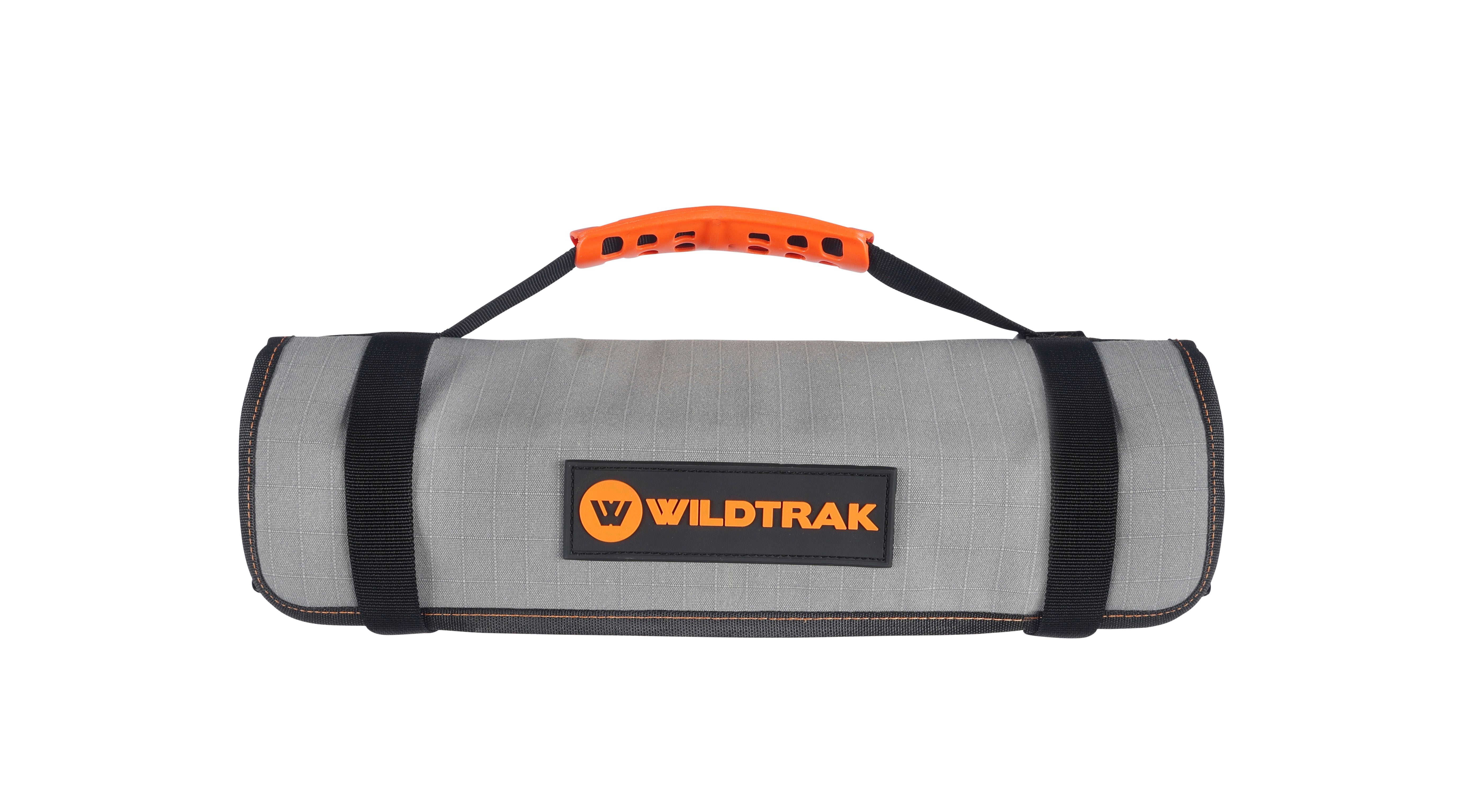 Wildtrak™ Large Hangable Camping Storage Organiser Utility Roll for Toiletries, Kitchen Utensils, Tools & More - 400GSM Ripstop Canvas (60 X 40CM)