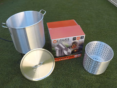 Aluminium Crab Cooker Stock Pot 40L with Basket, Handles, Lid and Strainer